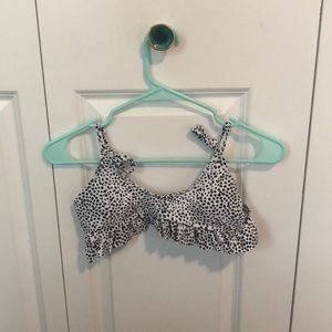 Black and White Bikini Top